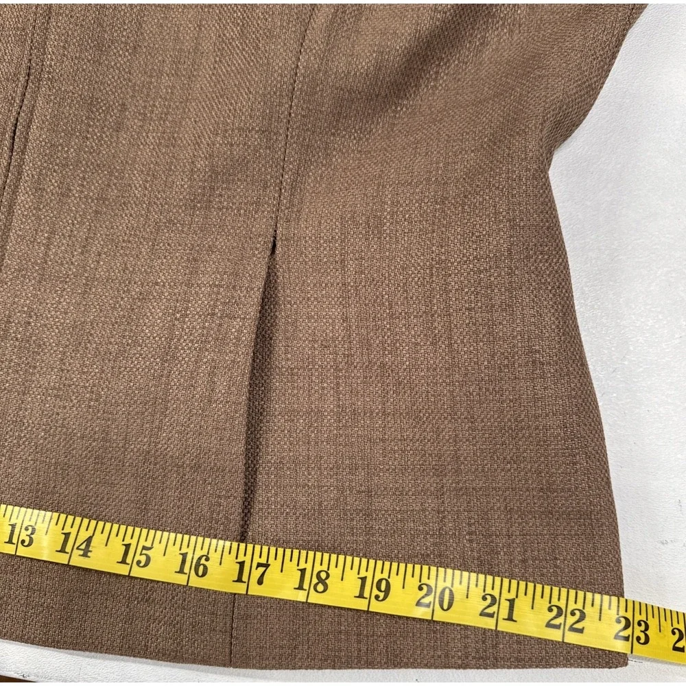 Worthington Women's‎ Brown Open Front Blazer Jacket Size 16 Lined Career